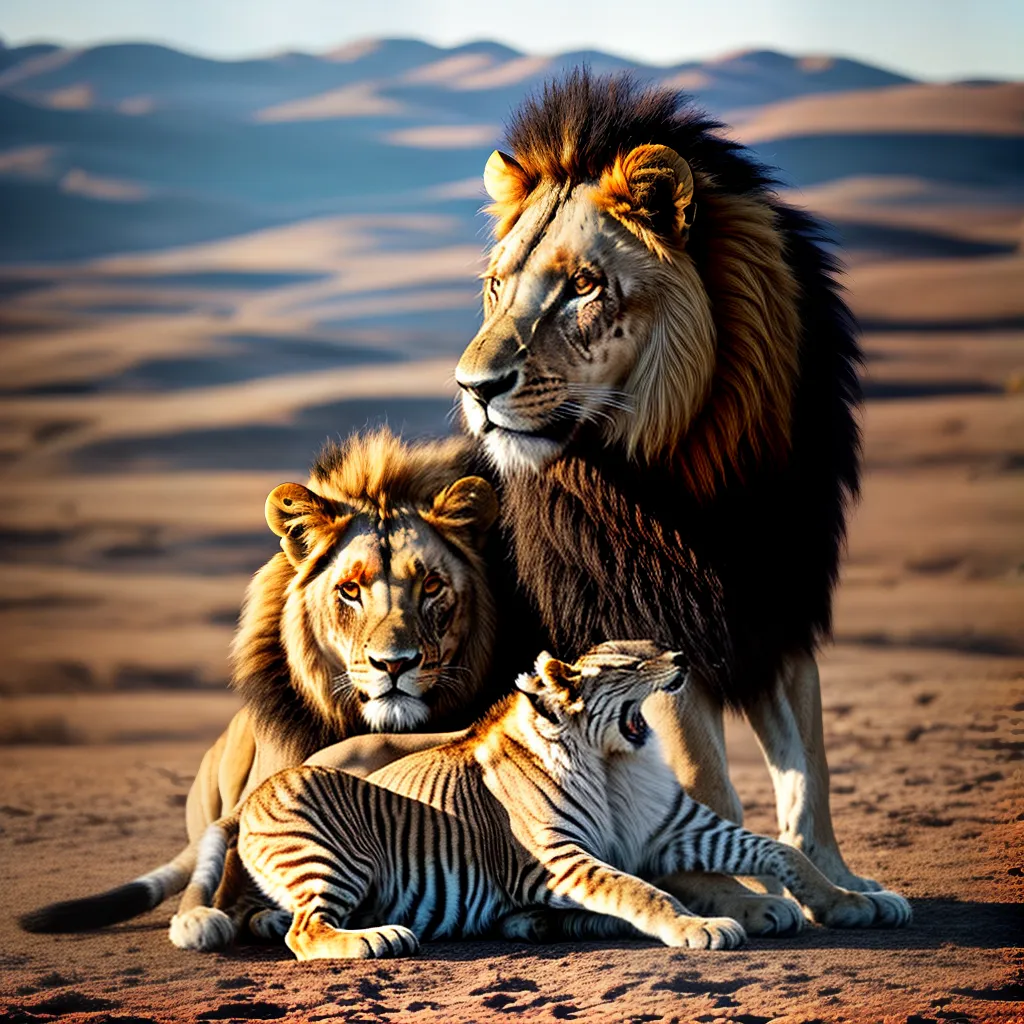 Fotos leao zebra savana sonho