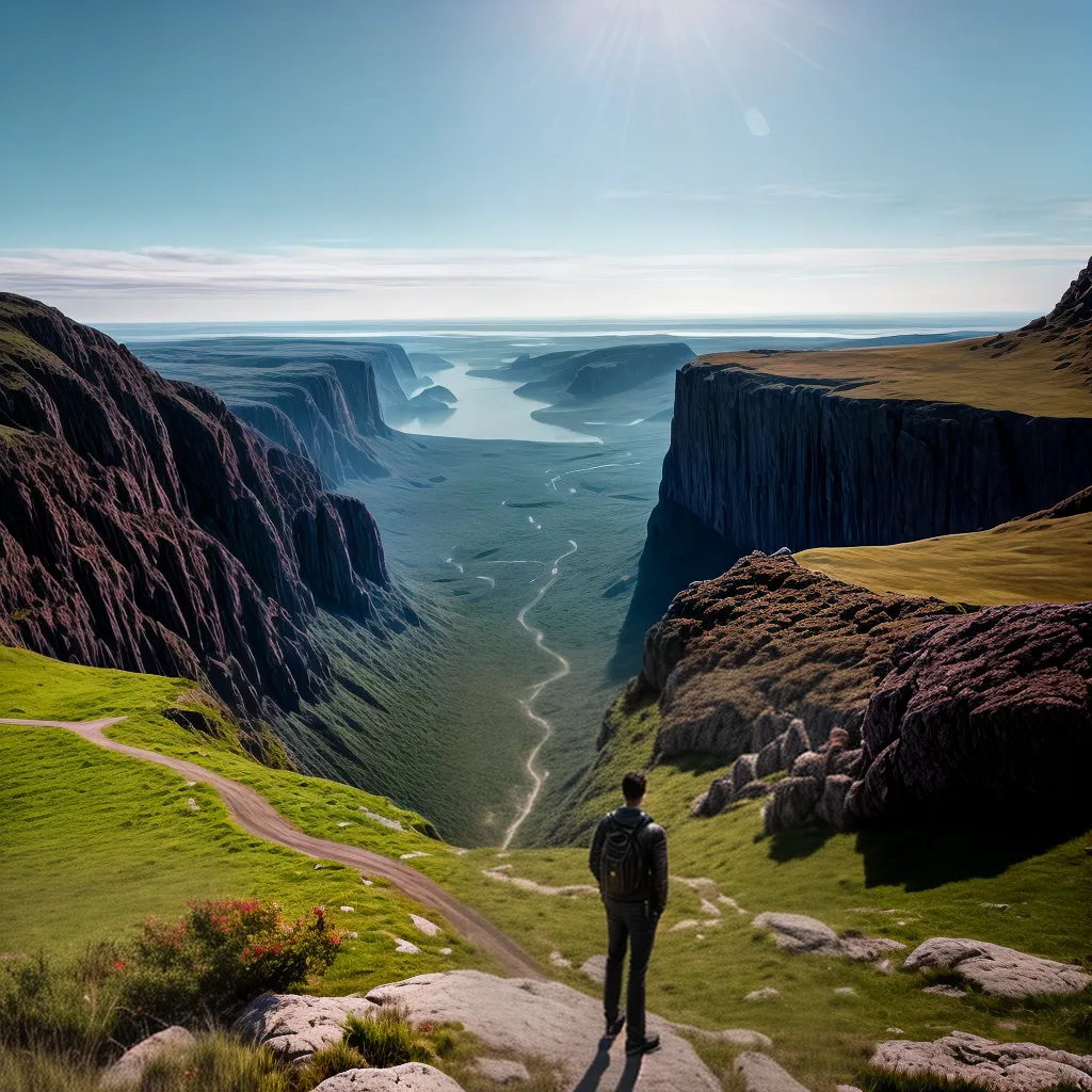 Fotos lideranca sonhador paisagem cliff confianca