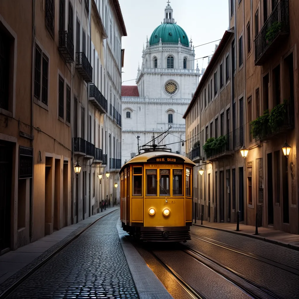 Fotos lisboa tram catedral lua