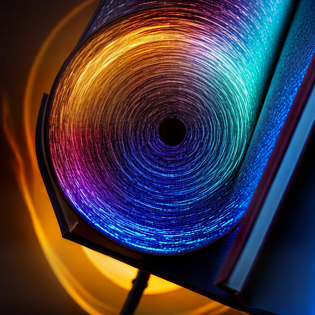 Fotos livro misterioso pedestal vortex cores