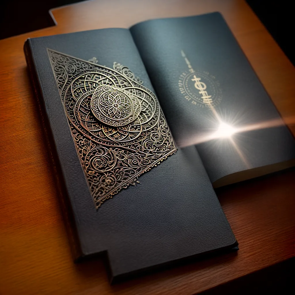 Fotos livro misterioso simbolos antigos luz