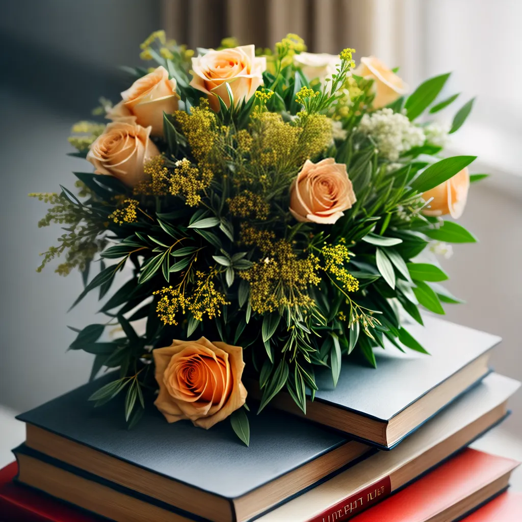 Fotos livros flores conhecimento criatividade