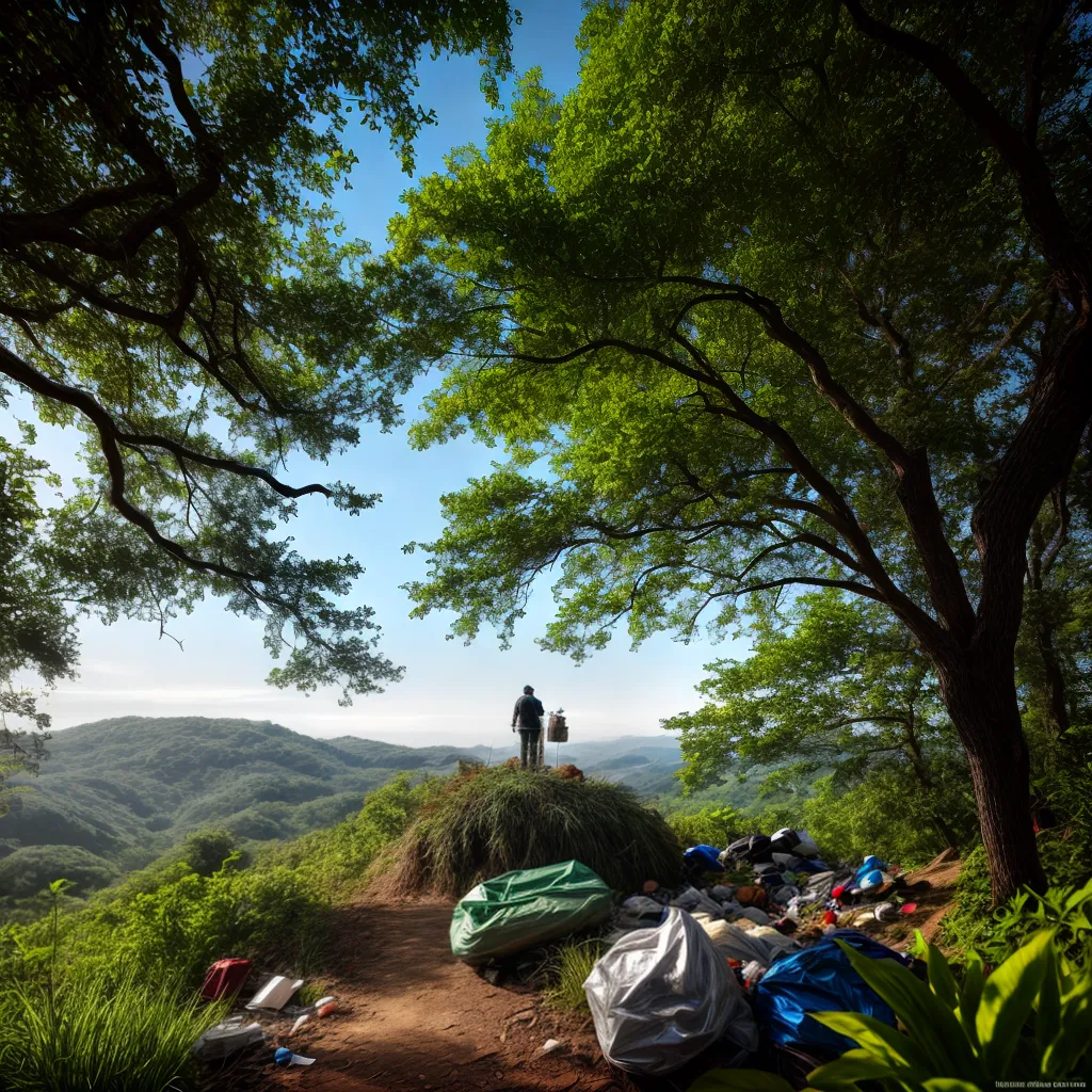 Fotos lixo descartado mao floresta sustentavel