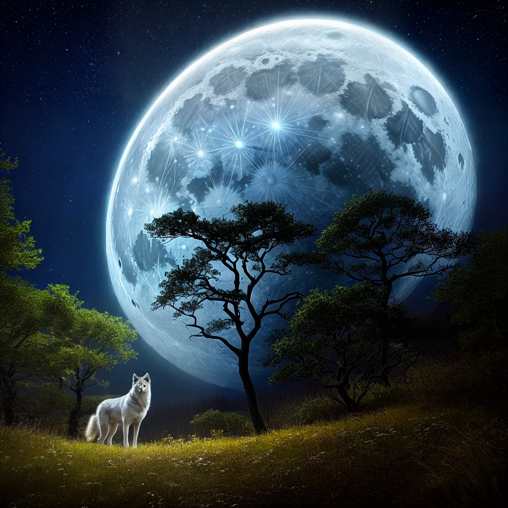 Fotos lobo lua floresta misterio transformacao