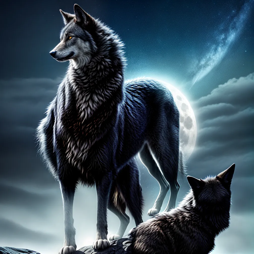 Explorando as Mensagens Ocultas dos Sonhos com Animais 5 Fotos lobo lua montanha silhueta misterio