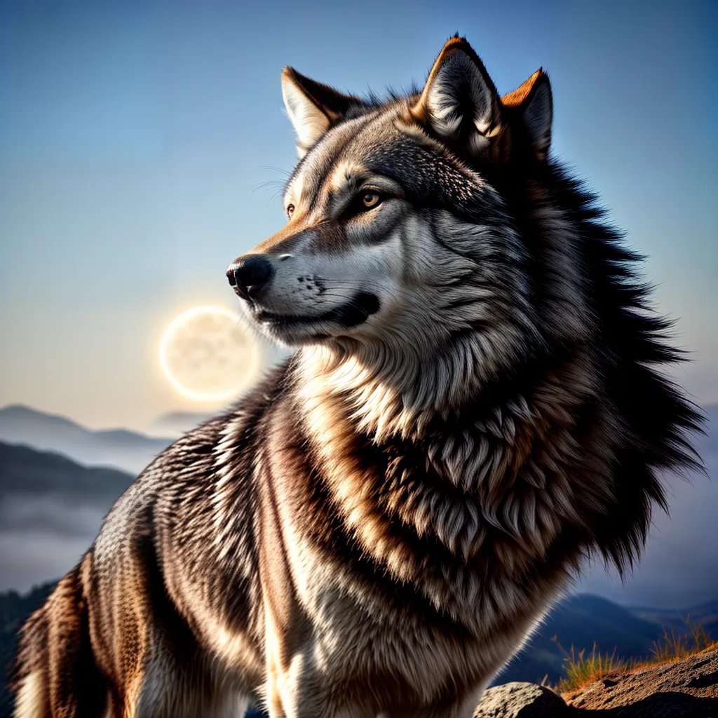 Fotos lobo lua poder instinto
