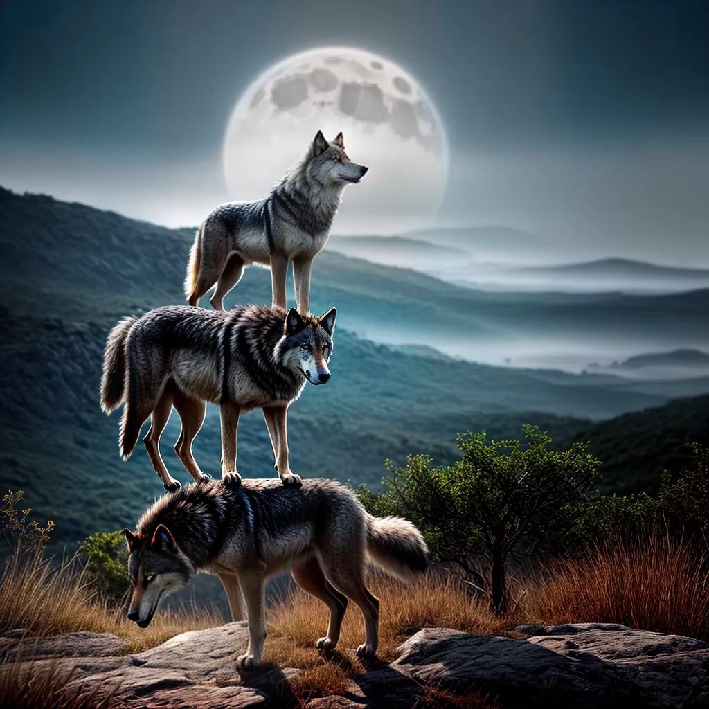 Sonhos e o Mundo Animal: O que significa sonhar com Lobos? 4 Fotos lobo uivando lua independencia forca
