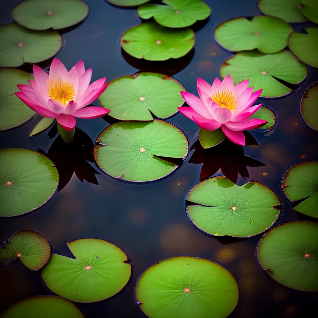 Fotos loto rosa lagoa verde serenidade