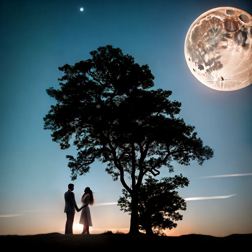 Sob a luz da lua: compreendendo as núpcias em sonhos 3 Fotos lua casal romance noite