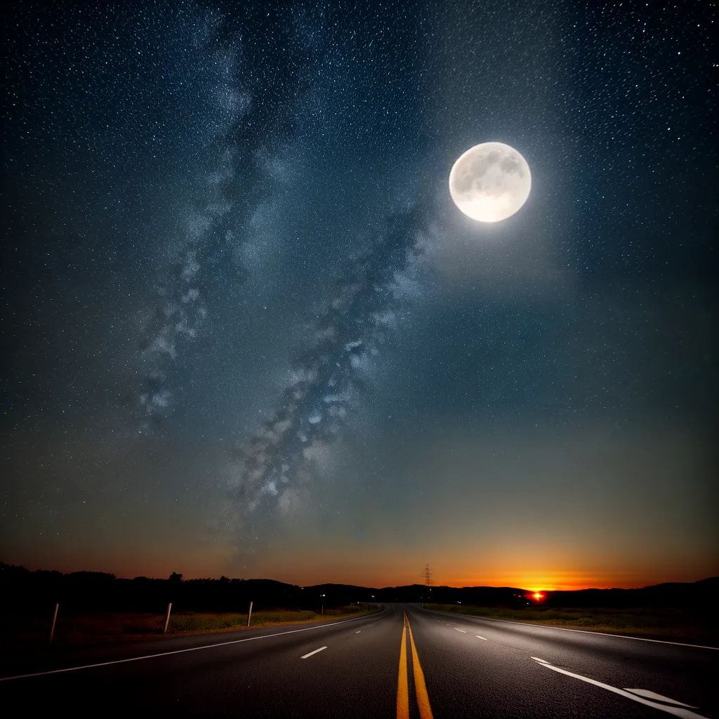 Desvendando os Mistérios dos Sonhos com Rádio e Rodovias: Uma Análise Profunda do Significado de Telescópio de R. 3 Fotos lua cheia estrada carro torre radio