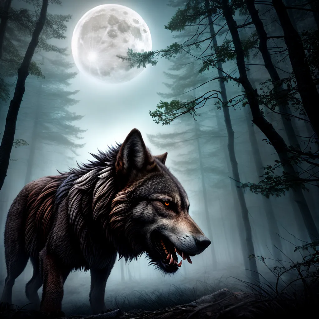 Lamentação noturna: o significado de sonhar com lobisomens 3 Fotos lua cheia floresta lobos sonho