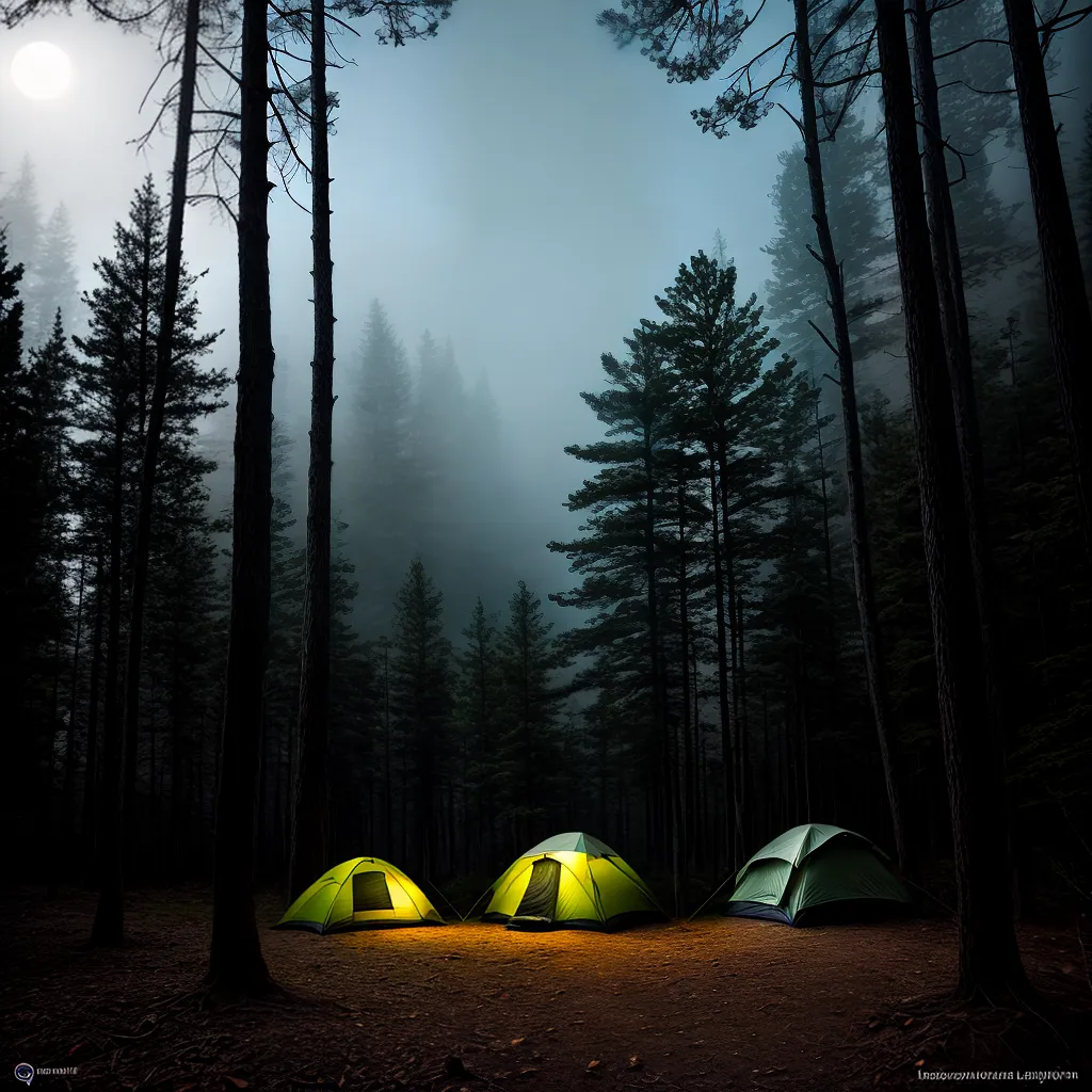 Desvendando os Gemidosos da Noite: O Que Significa Sonhar com Lamentos em Acampamentos? 5 Fotos lua cheia floresta misterio camping