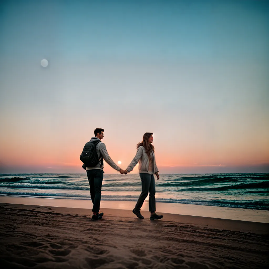 Fotos lua de mel casal romantico praia