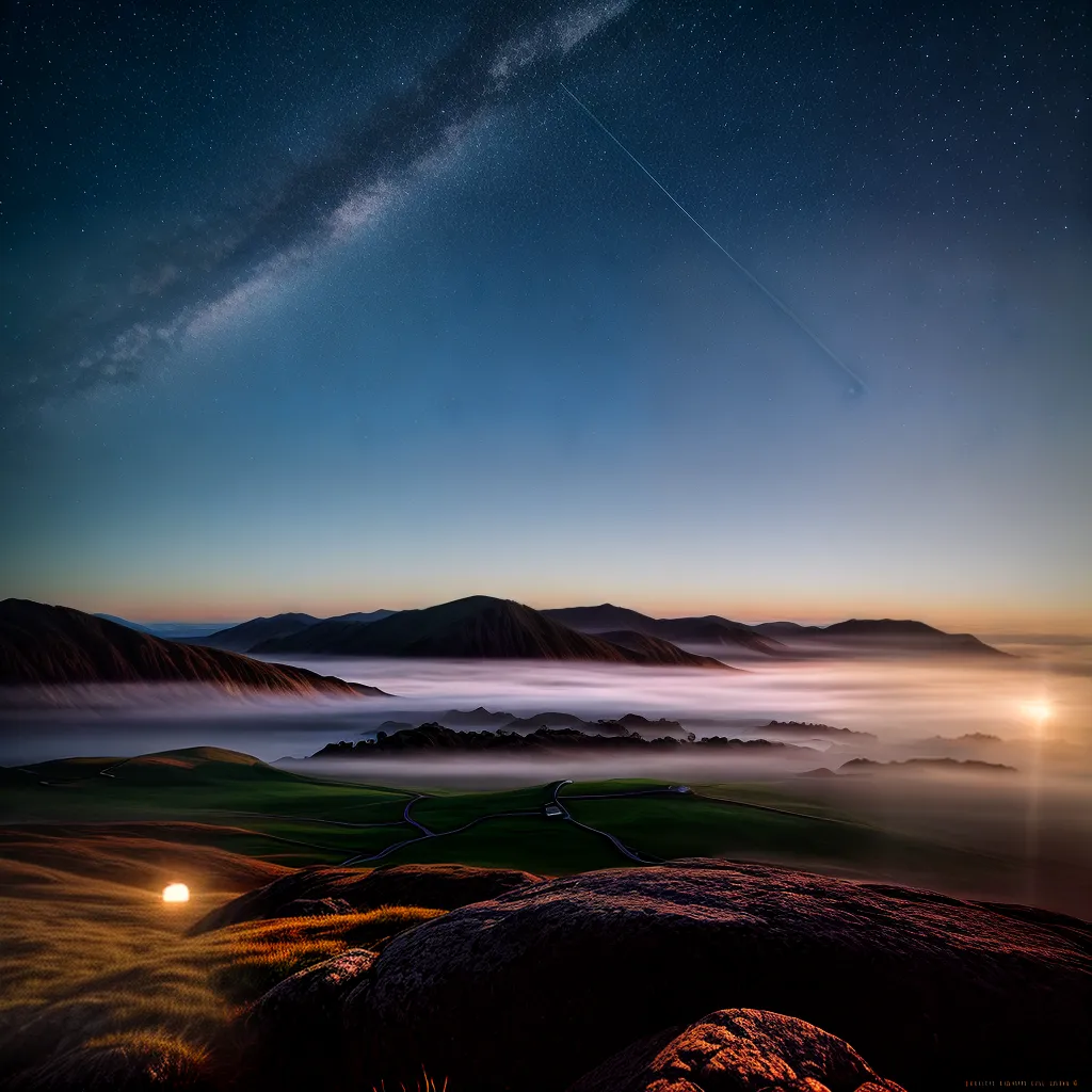 Fotos lua estrelas paisagem serena