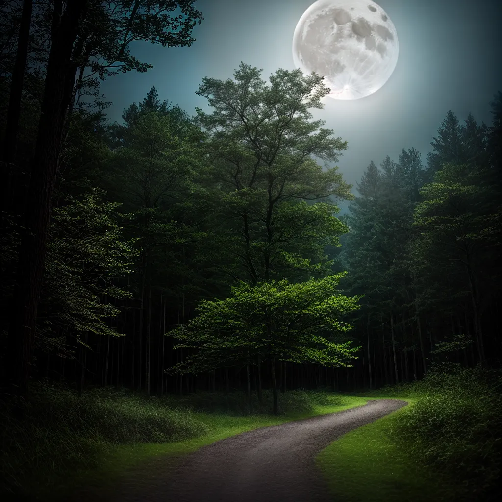 Escuridão, Encanto e Enigma: Descubra o que Significa Sonhar com a Noite 3 Fotos lua floresta misterio noite 1