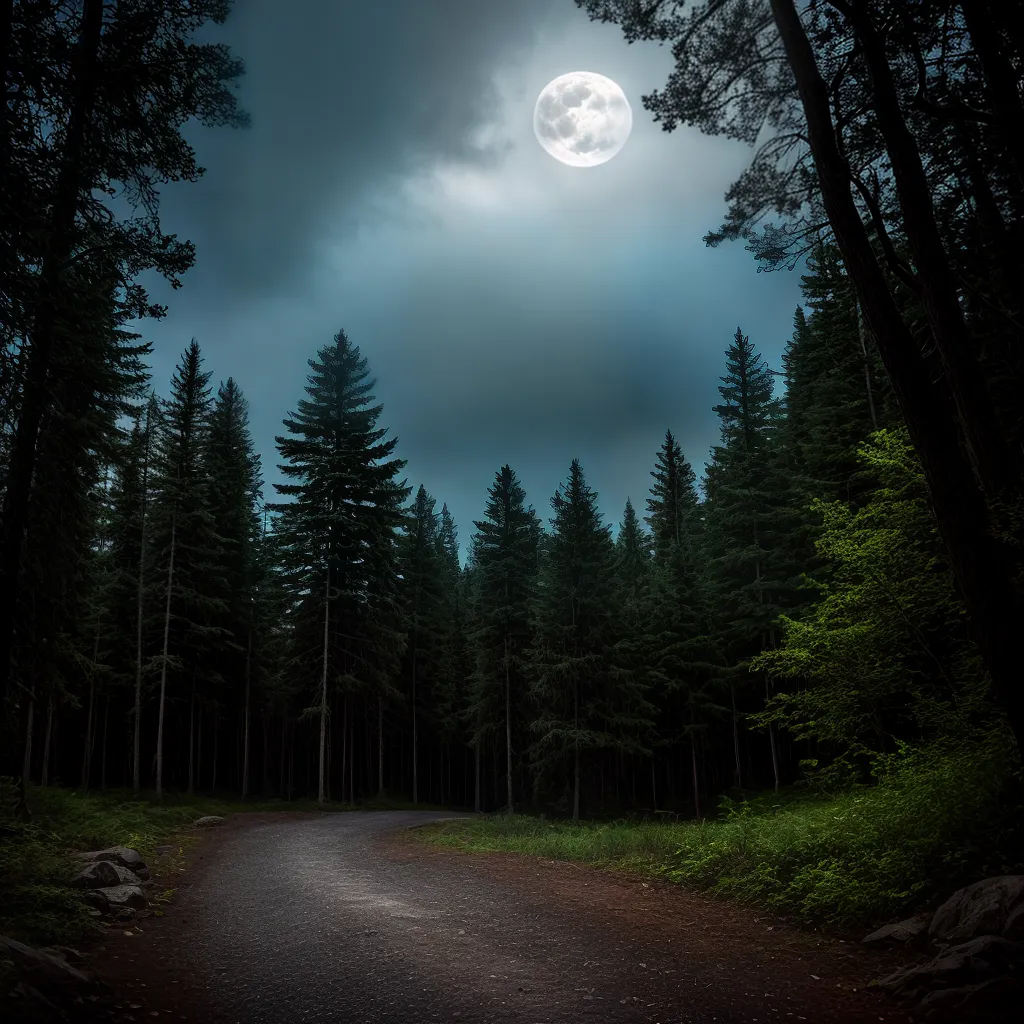 Escuridão, Encanto e Enigma: Descubra o que Significa Sonhar com a Noite 2 Fotos lua floresta misterio noite