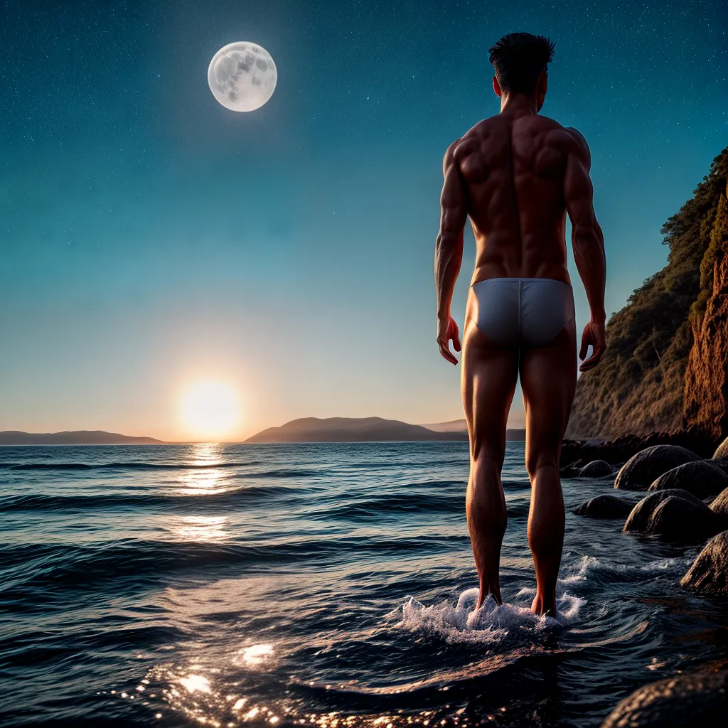 Fotos lua prata mar reflexo serenidade