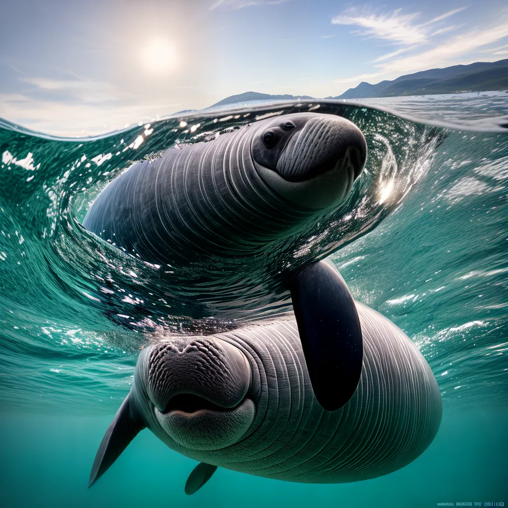 Descubra o significado de sonhar com Peixe-Boi. 3 Fotos manatee agua cristalina paz
