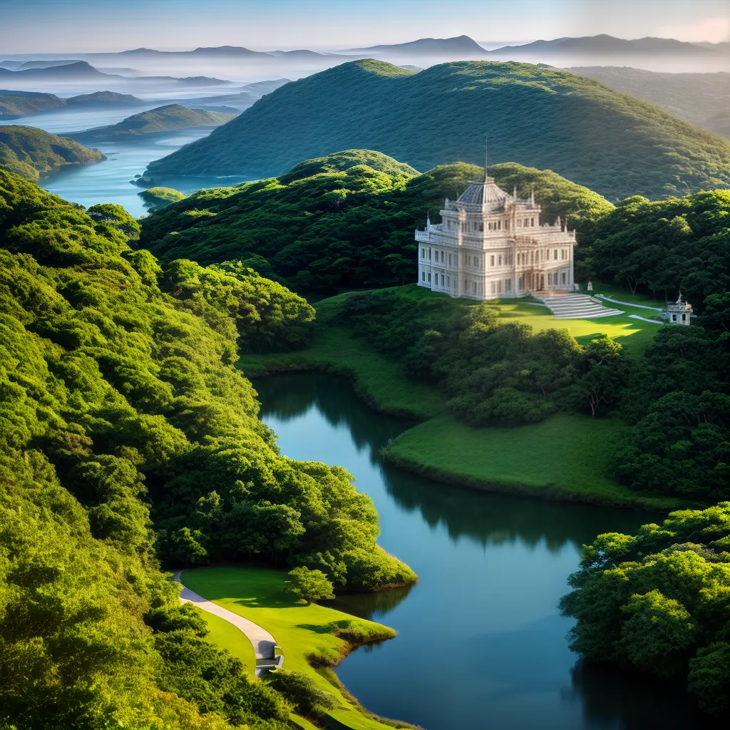 Ambição e Avalon: Qual o significado de sonhar com uma mansão luxuosa? 5 Fotos mansao colina lago ambicao prosperidade