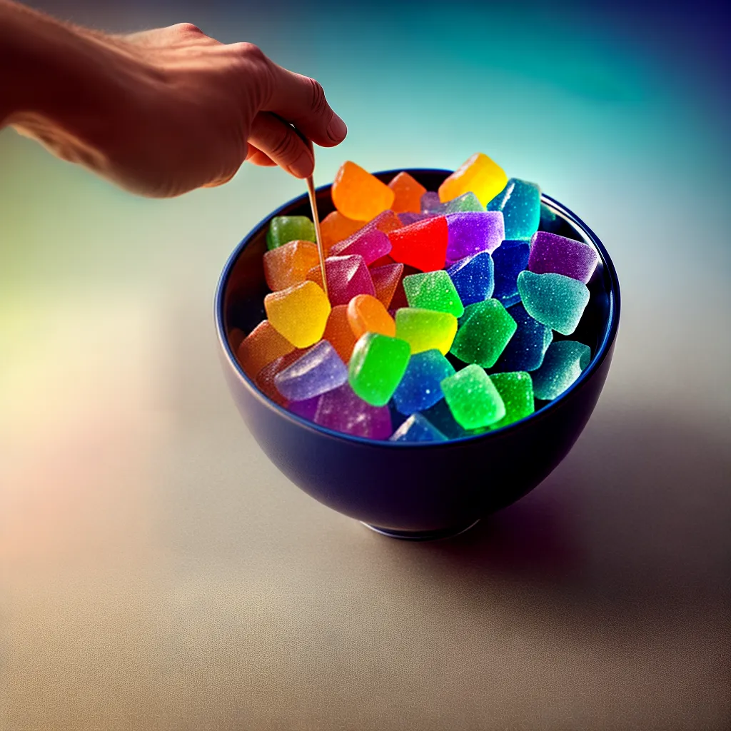Balas de Goma: Descubra o que significa sonhar com doces coloridos e divertidos. 5 Fotos mao crianca balas coloridas