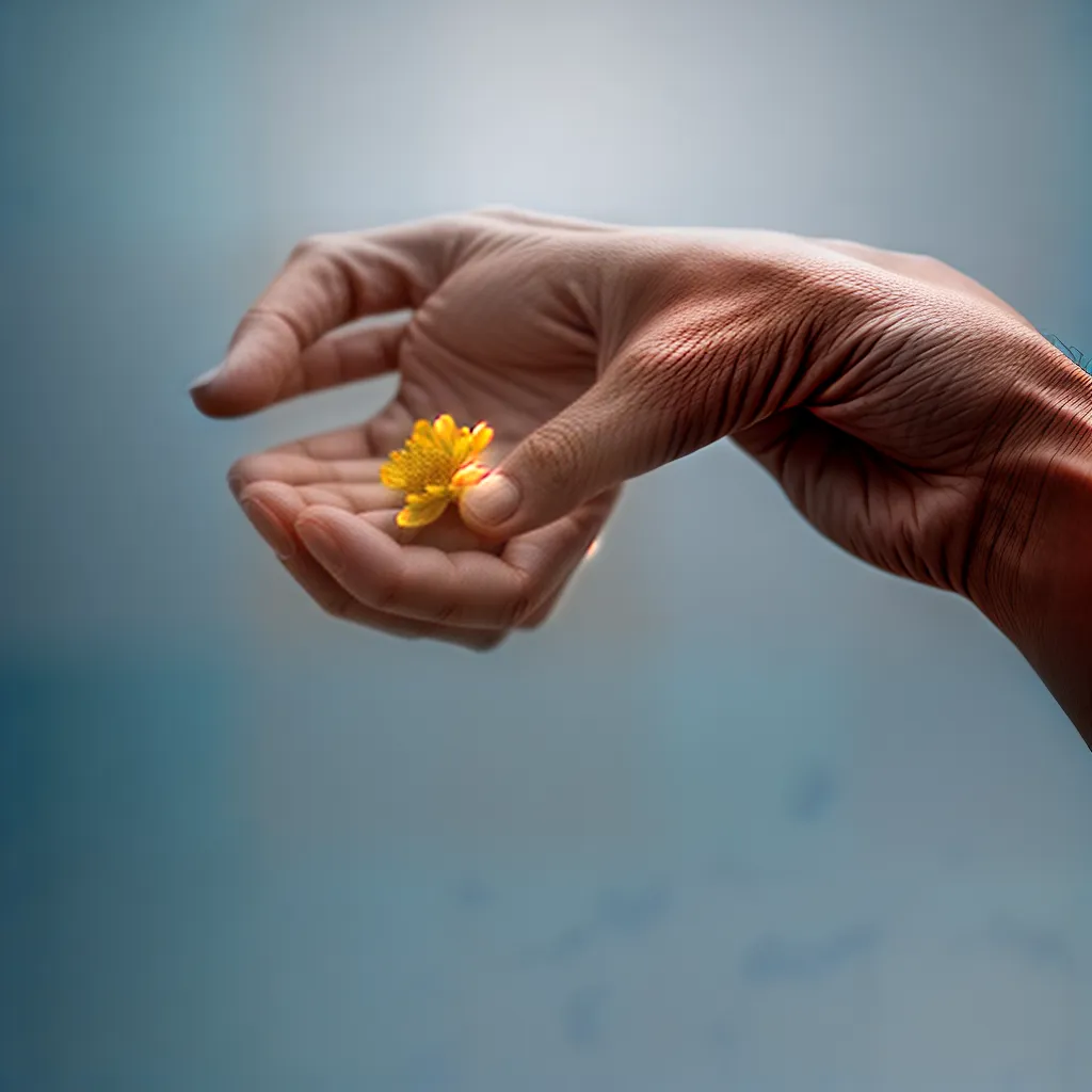 Descobrindo o significado de sonhar com humildade e perdão. 3 Fotos mao flor humildade perdao amor