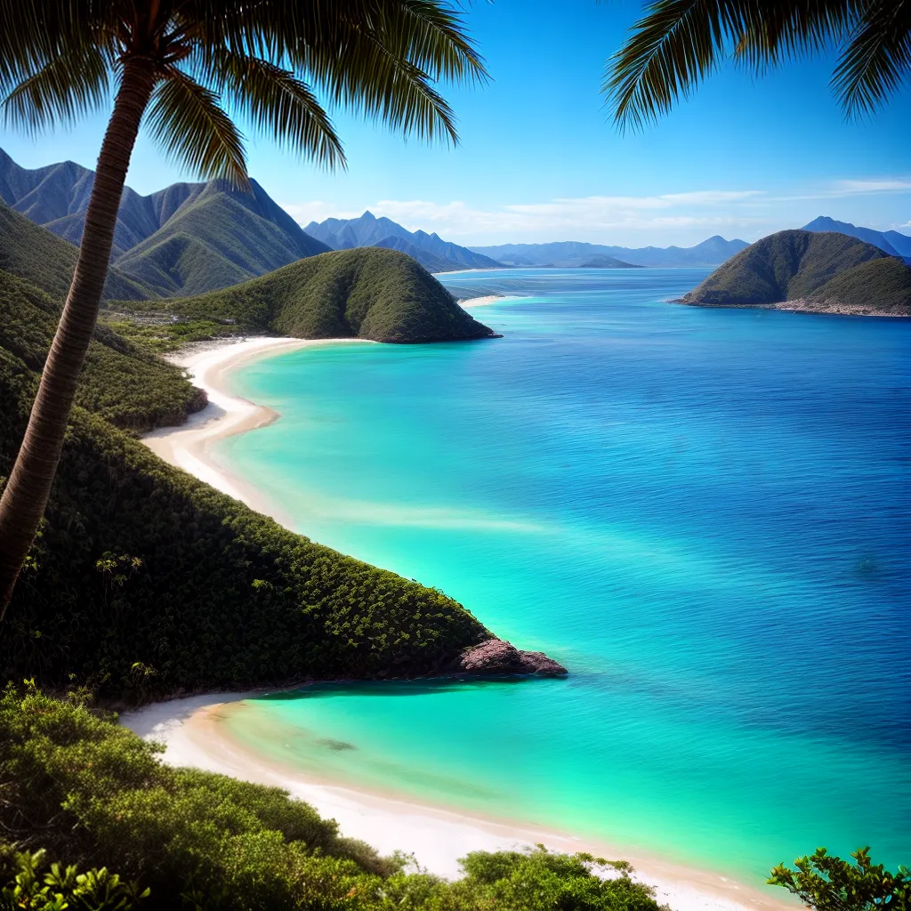Viagem dos Sonhos: O que Significa Sonhar com um Destino Turístico? 5 Fotos mar turquesa praia branca palmeiras montanhas