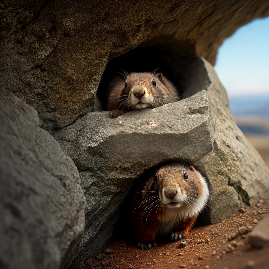 Fotos marmota reflexao descanso seguro