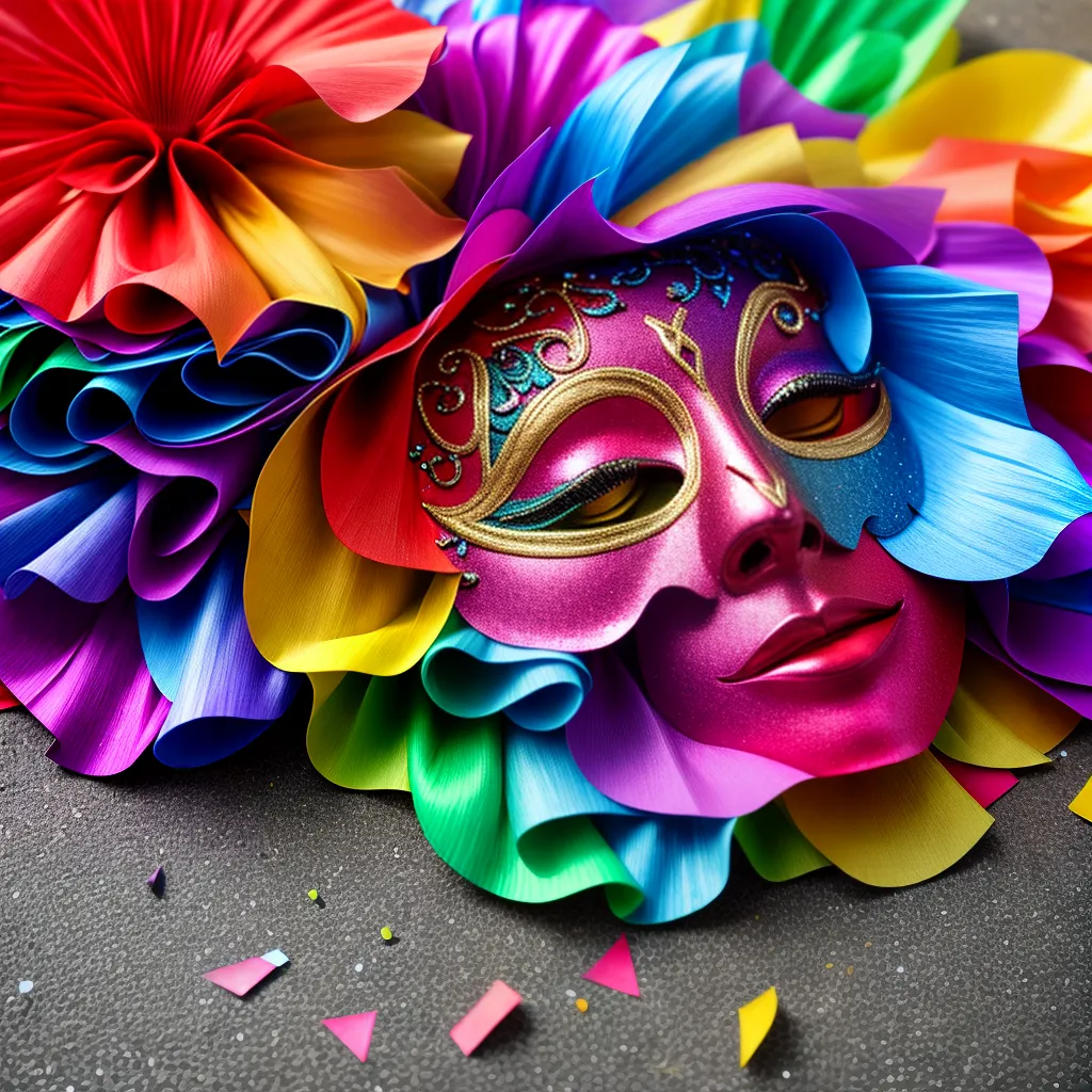 Fotos mascaras carnaval confete festa