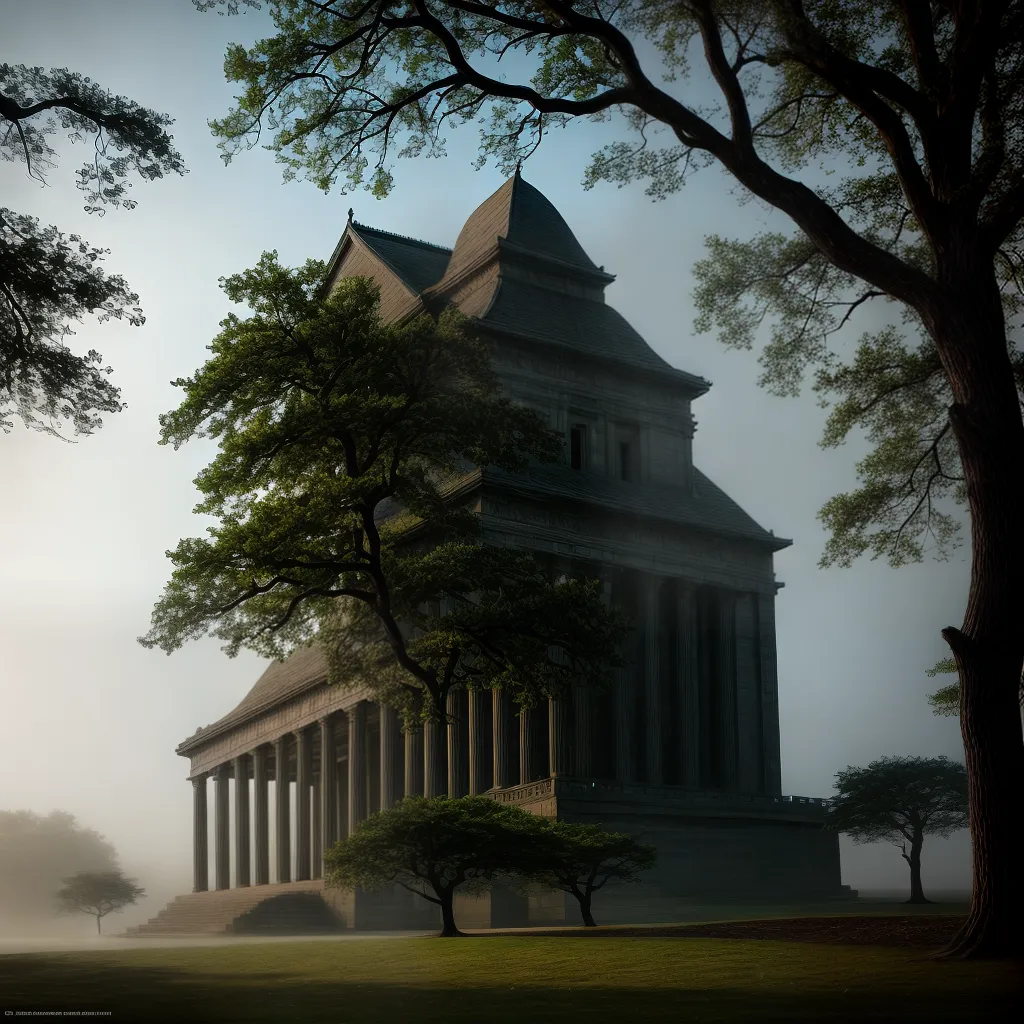 Descubra o Significado de Sonhar com Mausoléu. 6 Fotos mausoleu nevoa arvores misterio