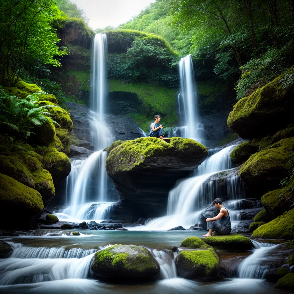 Fotos meditacao cachoeira natureza serenidade