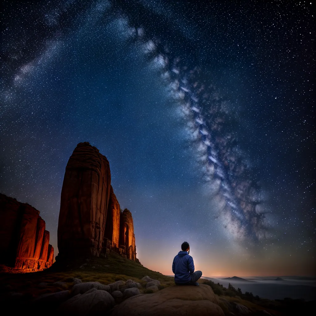 Significados dos Sonhos: Azul Índigo e Iluminação 2 Fotos meditacao ceu estrelado indigo