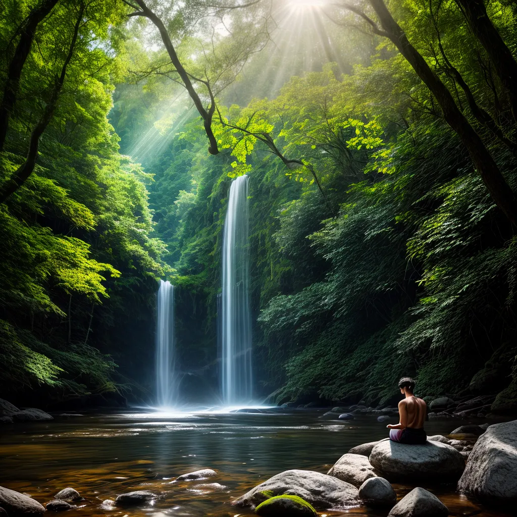 Imersão na Natureza: Desvendando o Significado de Sonhos 2 Fotos meditacao floresta raios sol 1