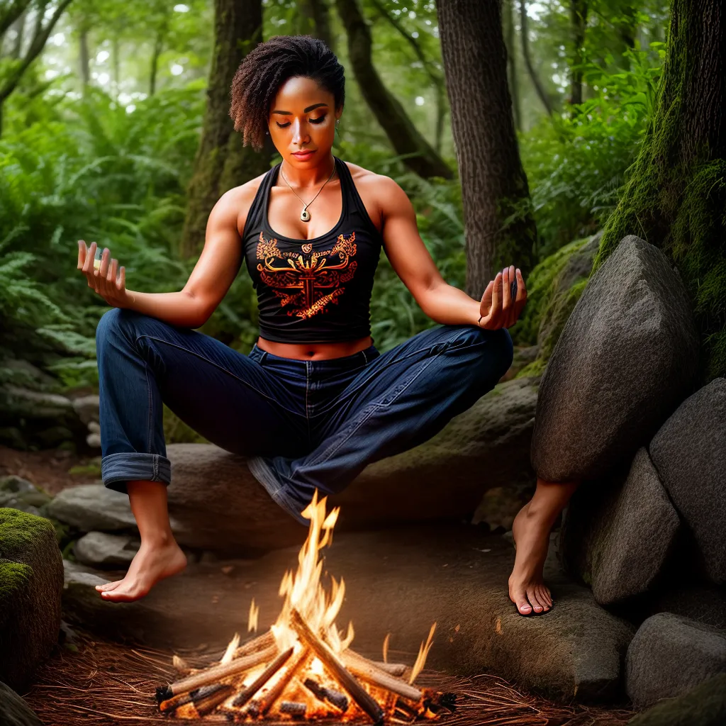 Dendê, Fogo e Energia Vital: A Interpretação dos Sonhos. 3 Fotos meditacao fogo dende natureza