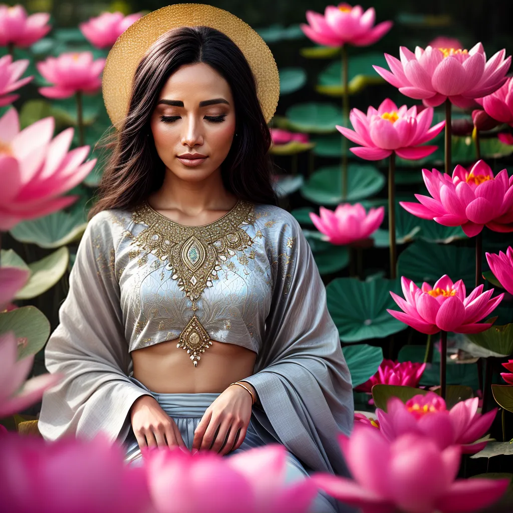 Fotos meditacao lotus iluminacao serenidade