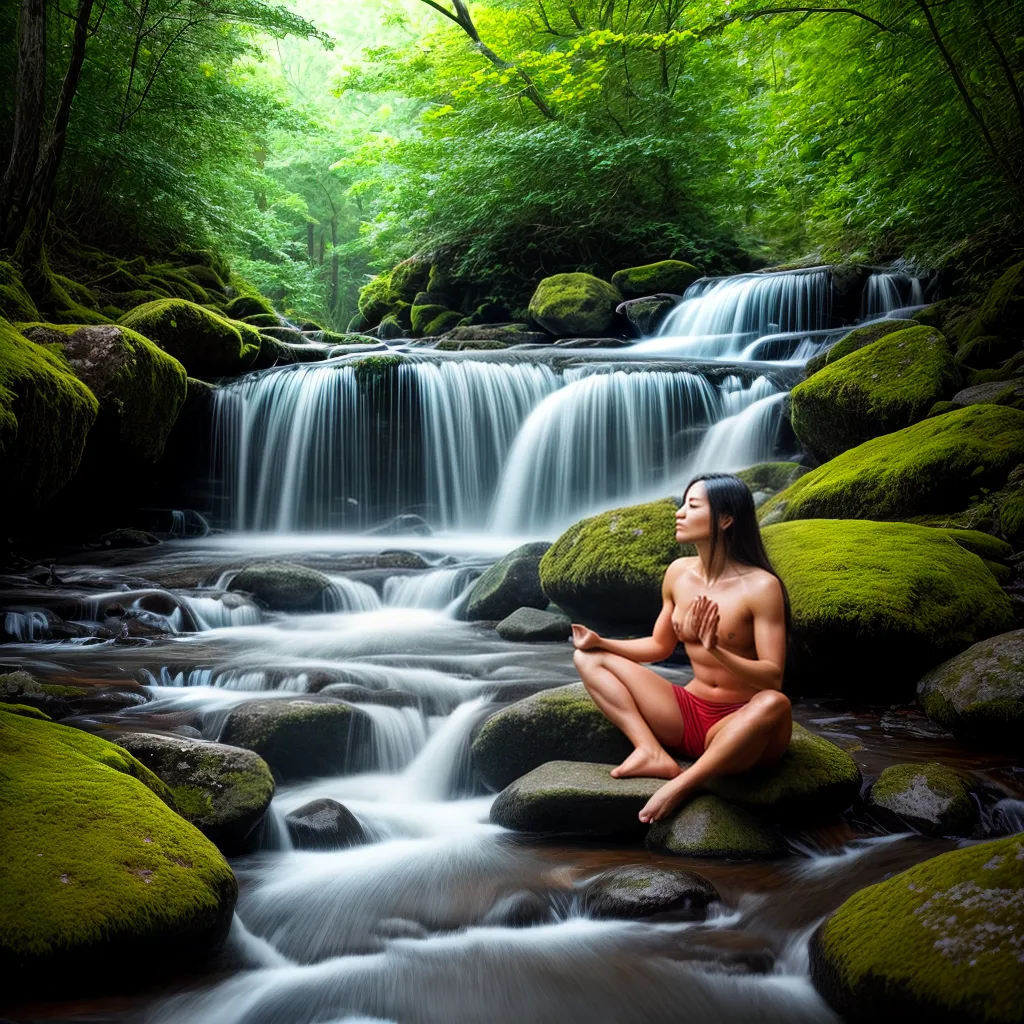 Fotos meditacao natureza rio paz