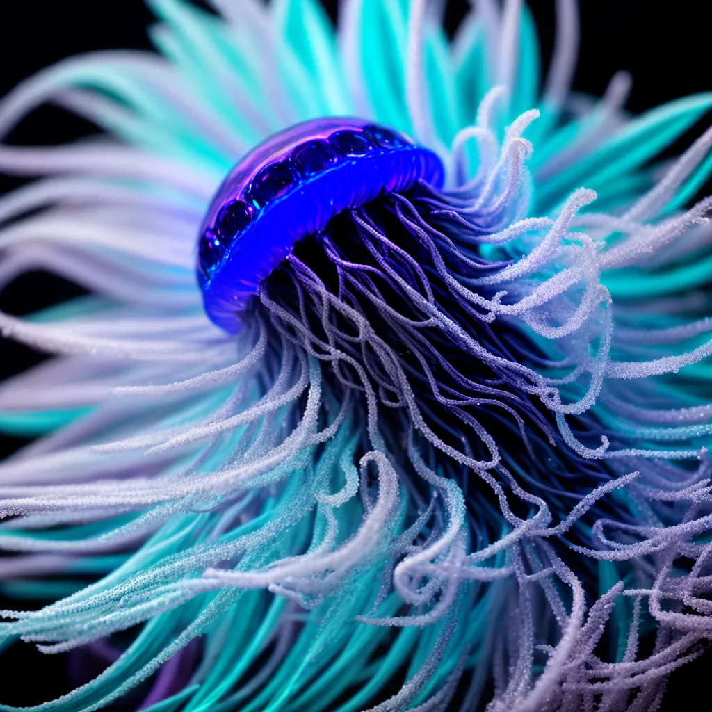 Descubra o Significado de Sonhar com Água-viva. 2 Fotos medusa azul roxa oceano fundo