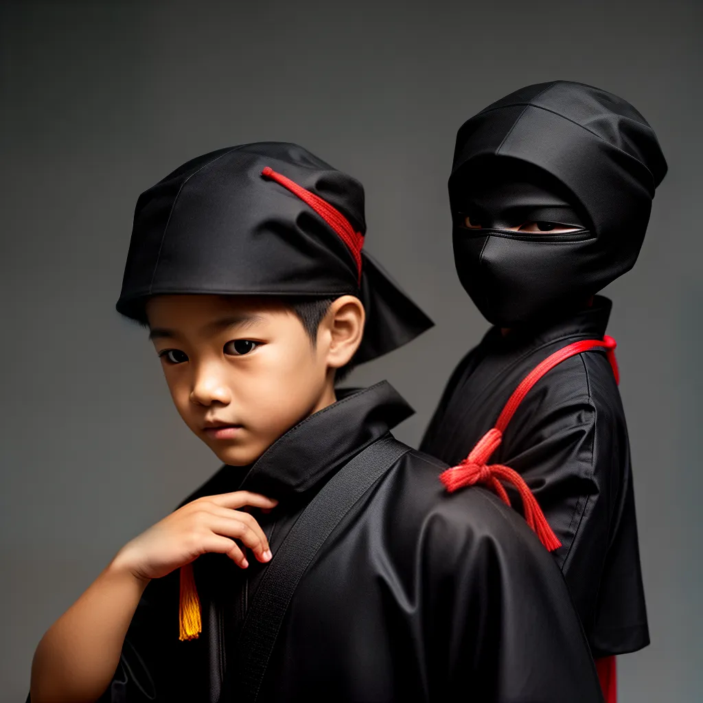 Fotos menino ninja ninga aventura