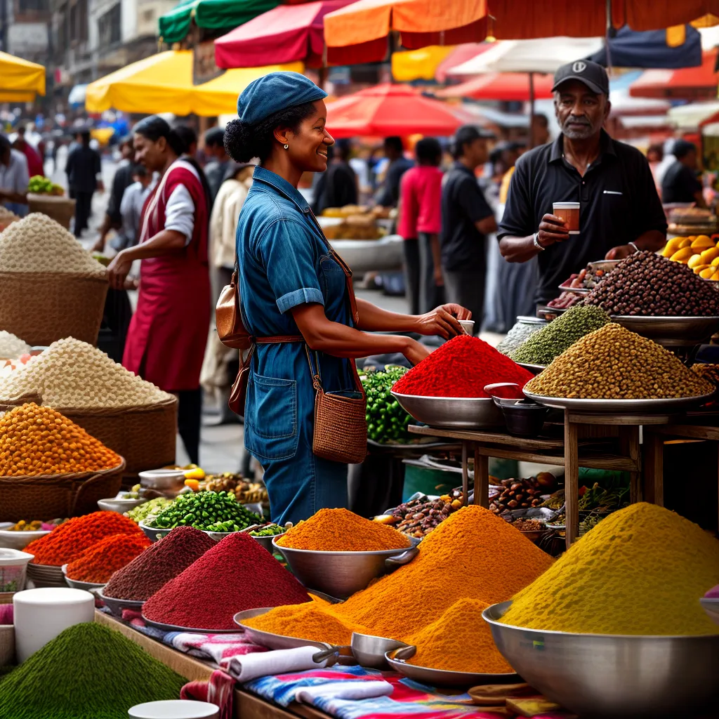 Fotos mercado cores vendedor tesouros riscos