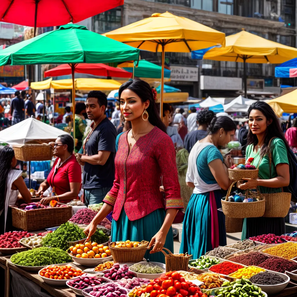 Fotos mercado vibrante vendedor sonhos