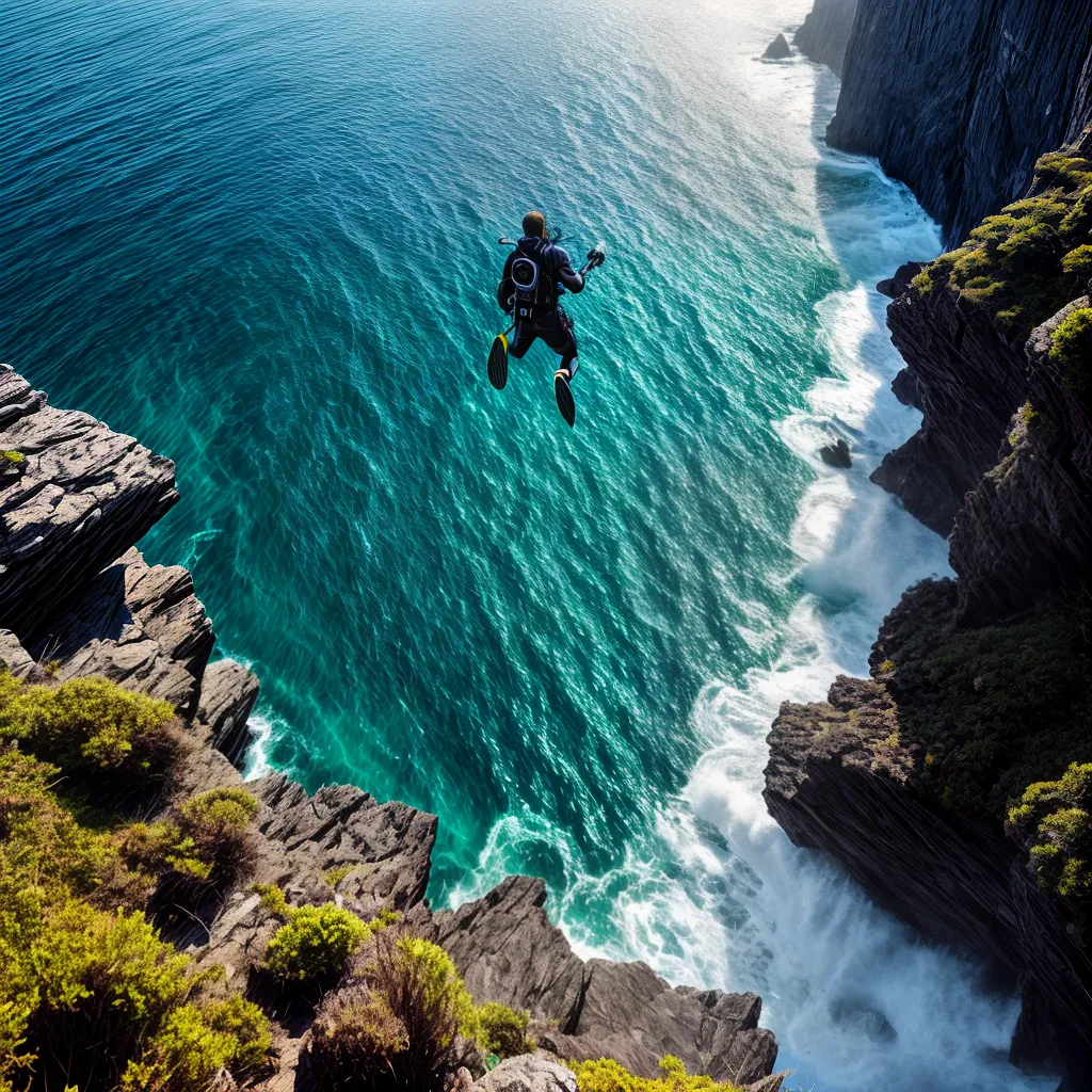 Fotos mergulho aventura protecao cliff oceano