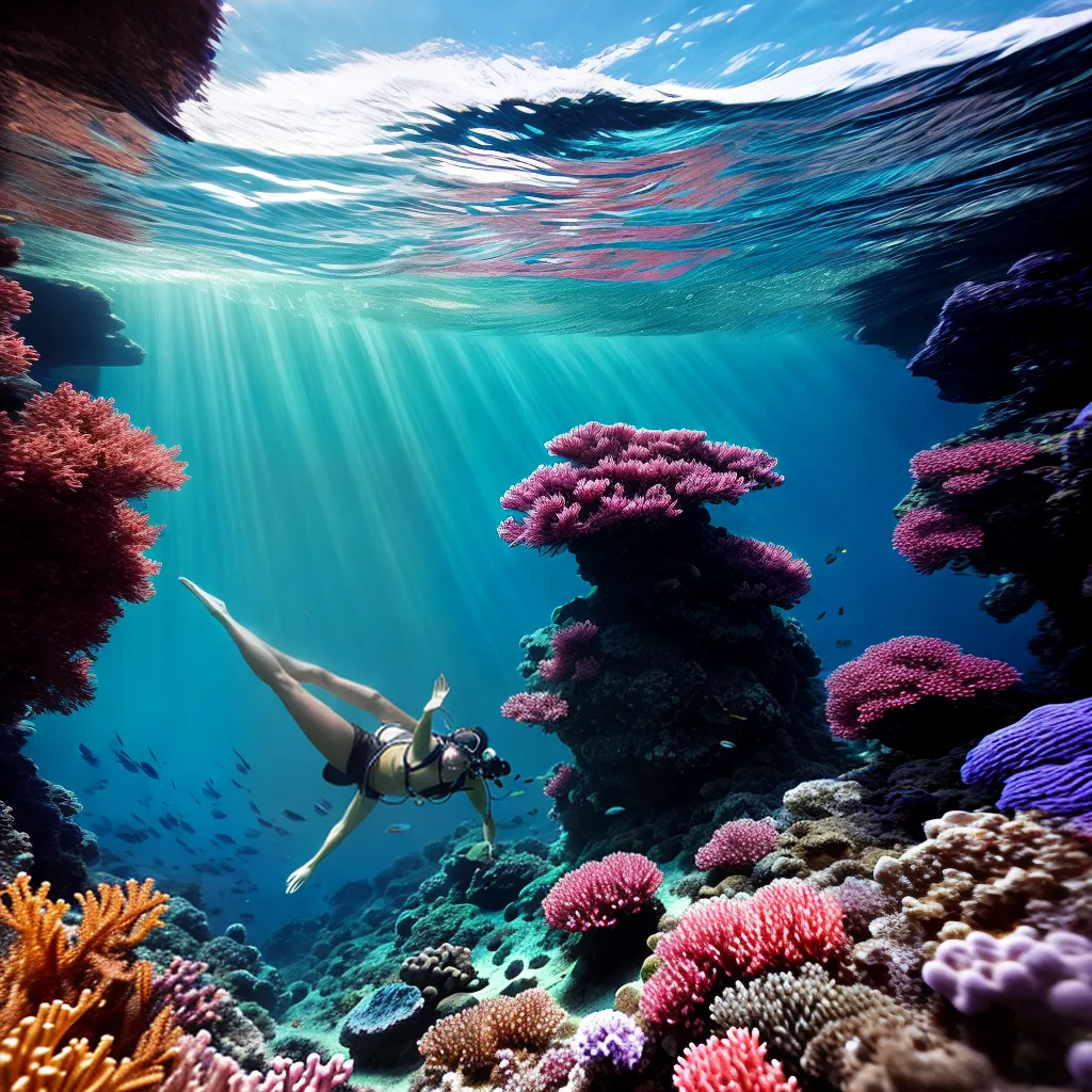 Mistérios Submersos: Significados dos Sonhos de Água 2 Fotos mergulho azul peixe coral sonho