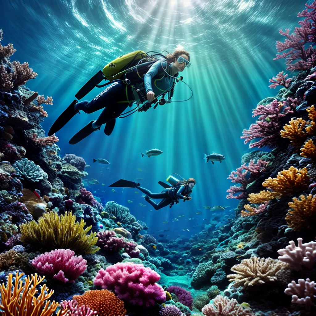 Navegando na Profundidade: Desvendando o Significado dos Sonhos Aquáticos 2 Fotos mergulho misterioso peixes coral
