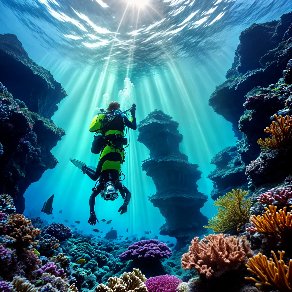 Fotos mergulho oceano aventura serenidade