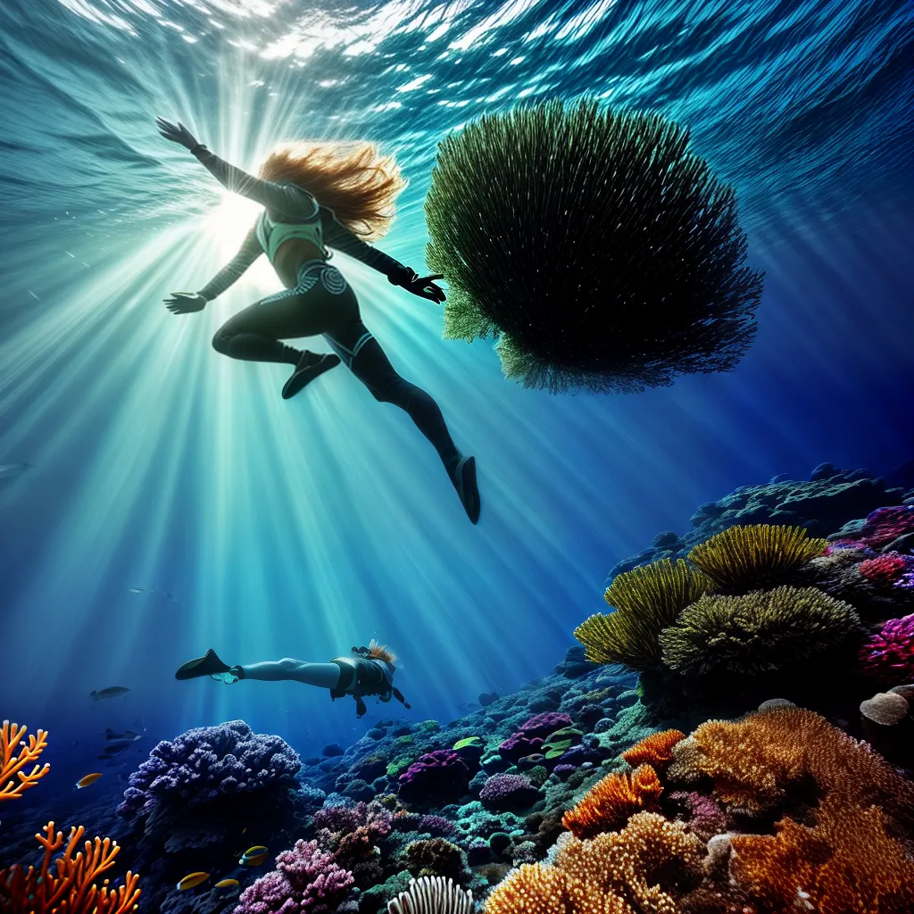 Fotos mergulho oceano azul serenidade