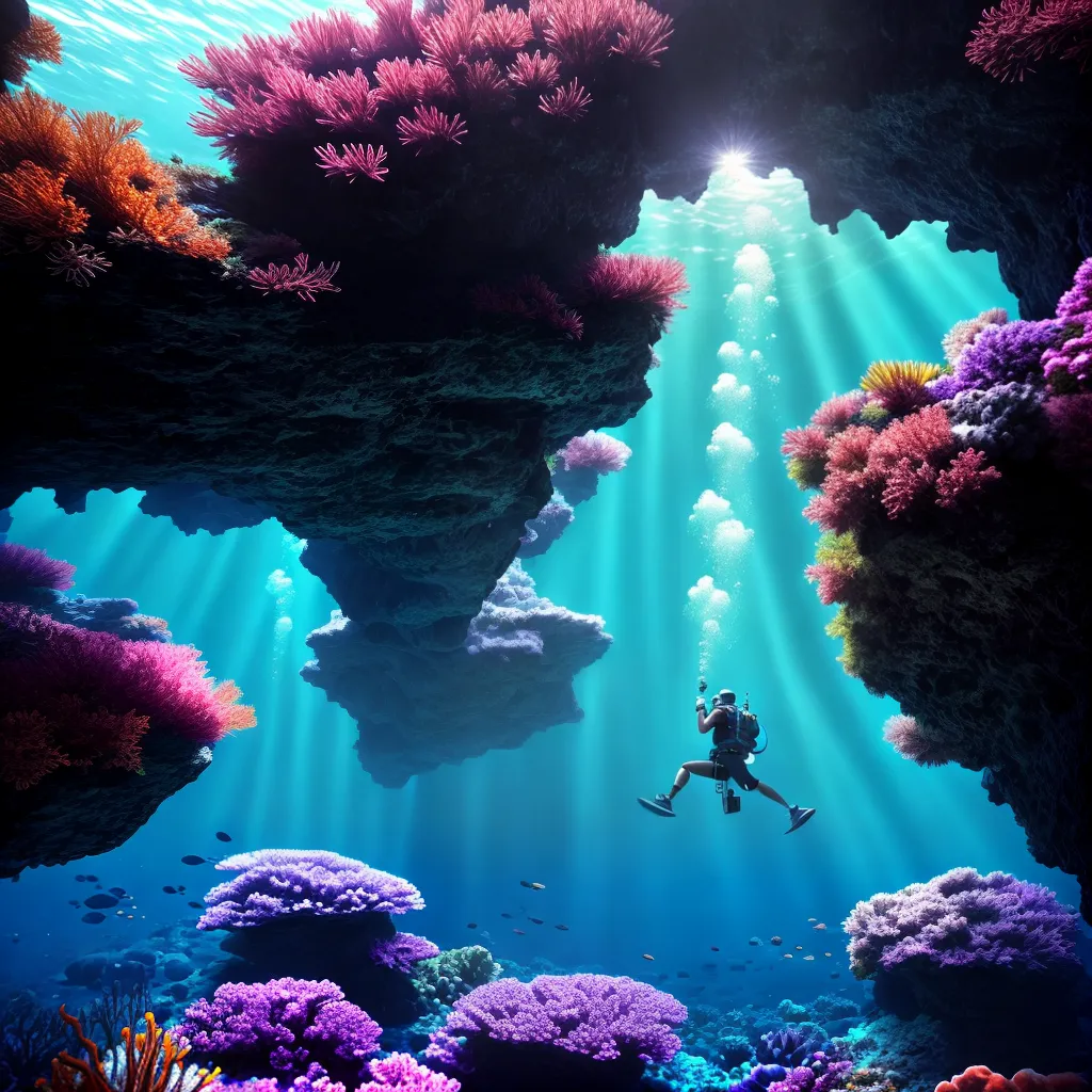 Fotos mergulho oceano cristalino profundidade
