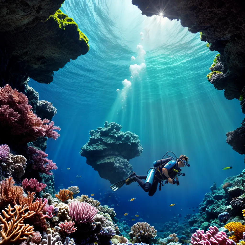 Fotos mergulho oceano subconsciente