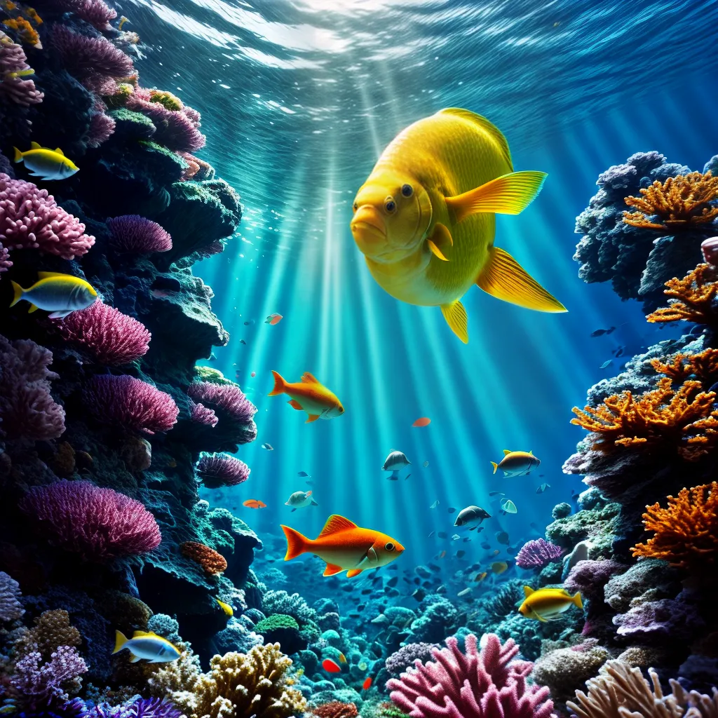 Fotos mergulho peixe colorido beleza