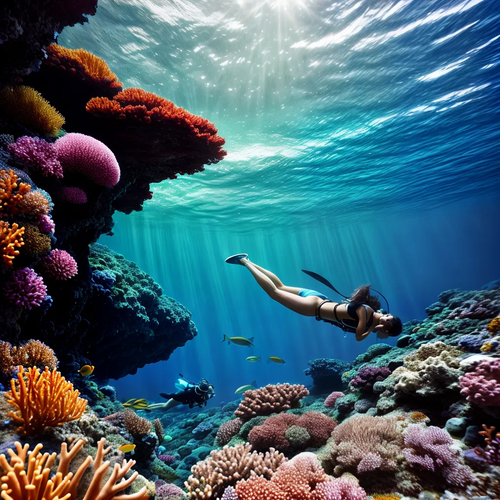 Mergulhando no mar: Descubra o que esse sonho significa. 2 Fotos mergulho peixe coral agua azul