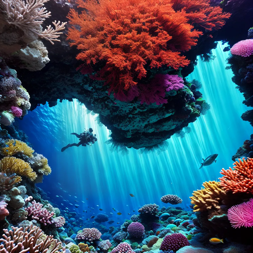 Fotos mergulho peixe coral oceano sonhos