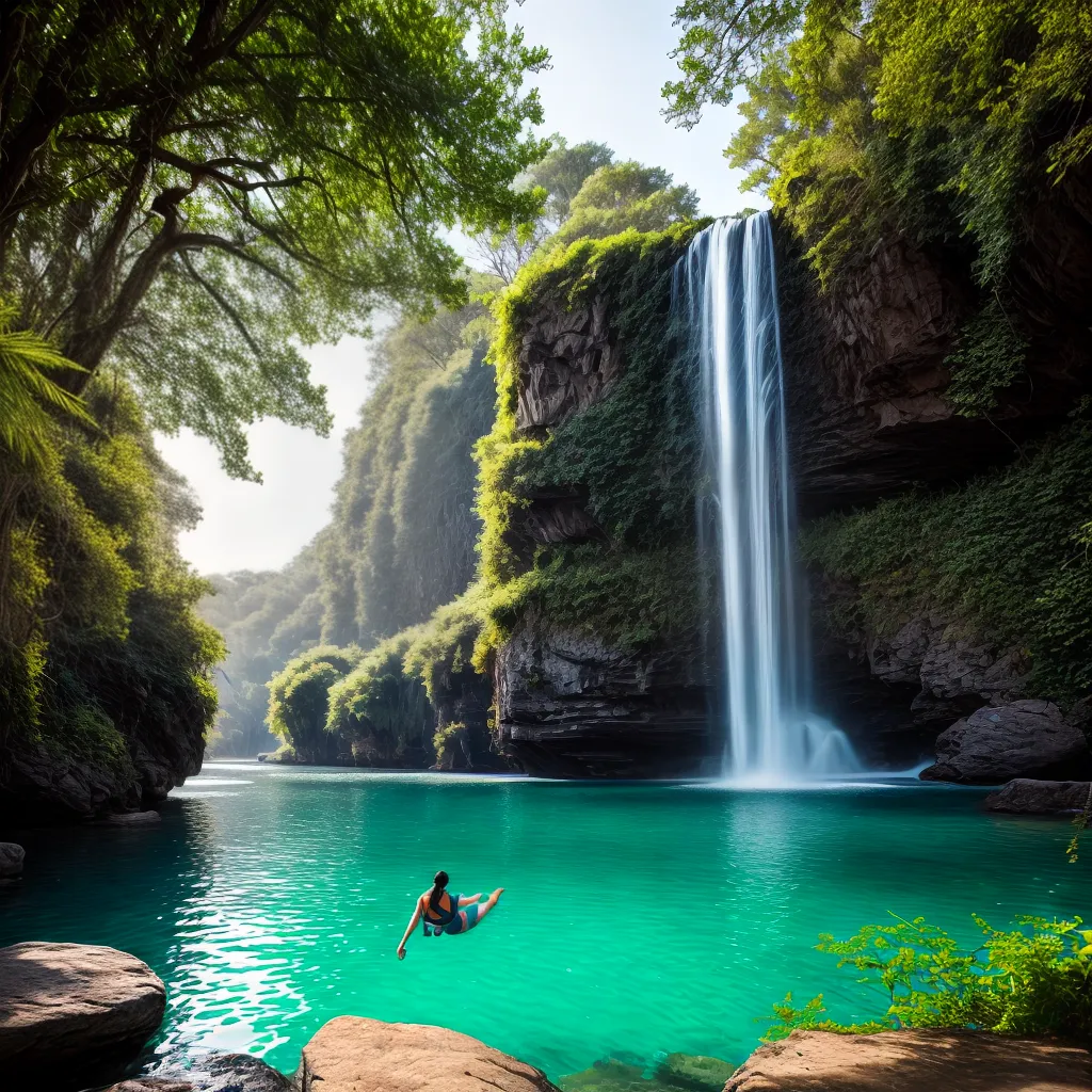 Mergulhando no simbolismo dos sonhos com água cristalina 4 Fotos mergulho piscina verde serenidade